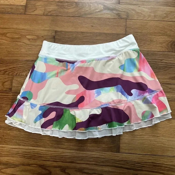 Sofibella Skirt Skort Colorful Watercolor Tie Dye Brushstrokes Women's Size XS - Picture 4 of 4